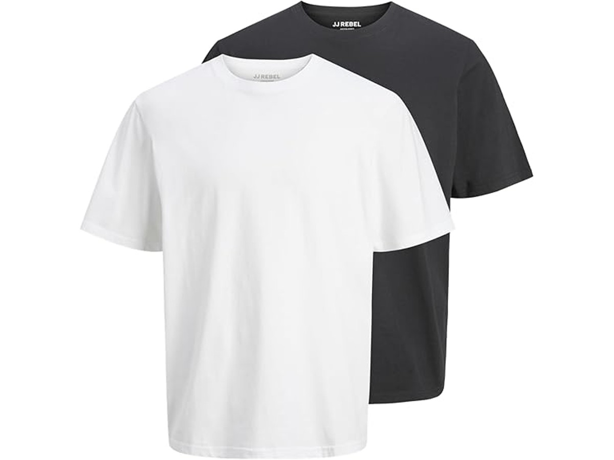 JJ REBEL Herren Jrebrocky Tee Ss Crew Neck 2 Pack Mp (2er Pack)