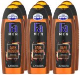 FA MEN 2’si 1 arada duş jeli Sandal ağacı ve şehvetli, taze koku içeren Dark Passion, 6’lı paket (6 x 250 ml)
