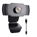 VESSTT Webcam 1080P HD mit Mikrofon USB Kamera Fixfokus Lichtkorrektur für PC Mac Laptop für Streaming