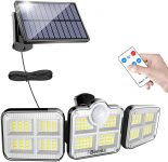 Hareket sensörlü dış mekan için BENMA güneş solar lambaları, uzaktan kumandalı 122 LED solar lambası
