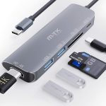 USB C HUB Hdmi 6-IN-1 Typ C Adapter Dockingstation 4K HDMI USB 3.0 -Anschlüsse, SD/microSD/TF-Kartenleser, USB C Adapter