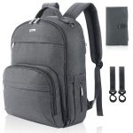 Voova Baby Wickeltasche Rucksack Wickelrucksack mit Wickelunterlage und Kinderwagengurte