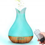 MANLI Aromatherapie Luftbefeuchter 400ml Raumbefeuchter LED mit 7 Licht Farben Fernbedienung