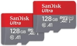 SanDisk Ultra microSDXC UHS-I-Speicherkarte 128 GB + SD-Adapter 2er-Pack