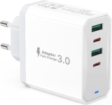 USB C Ladegerät, 4 Port USBC Stecker 50W Schnellladegerät