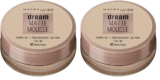 Maybelline New York Make Up, Dream Matte Mousse Make-Up, Mattierend, Nr. 26 Honey Beige (Packung mit 2)