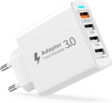 USB Ladegerät Mehrfach, USB Netzteil 4 Ports 33W USB Schnellladegerät Mehrfach mit Quick Charge 3.0