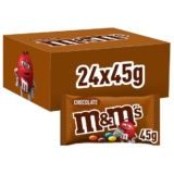M&M’S Chocolate Halloween Süßigkeiten, Schokolinsen in bunten Farben, 24 Packungen x 45g