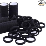 Elastische Haargummis, 50 Stück, Baumwolle