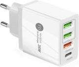 Dee Banna 36W USB Schnellladeadapter, 4 Ports Schnellladestecker