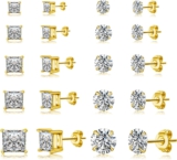 PABBEU 10 Paar Ohrstecker Silber 925