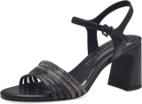 MARCO TOZZI Damen Sandalen mit Absatz mit Verstellbarem Riemen Vegan