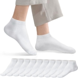 CALIYO 10 Paar Sneaker Socken Herren Damen aus Atmungsaktiver Gekämmter Baumwolle