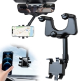 CALIYO Handyhalterung Auto Spiegel, 360° Drehbare Handyhalterung