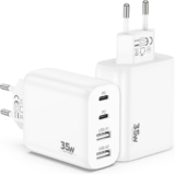MatauMahi USB C Ladegerät mit 4 Ports (2C2A)-Weiß 2Stk, 35W Schnellladegerät/Adapter