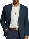 PJ PAUL JONES Herren Lässiger Blazer aus Baumwolle und Leinen Anzugjacken