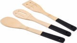 BERGNER Earth Black | 3er-Set Küchenutensilien mit 2 Löffeln und 1 Spatel