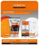L’Oréal Men Expert Pflegeset gegen müde Haut für Männer, Geschenkset mit Waschgel und Gesichtscreme 24H Anti-Müdigkeit,