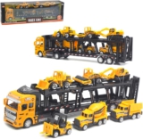 FENGQ Bagger Autotransporter Spielzeug, 7 in 1 Autotransporter Spielzeug,