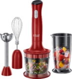 Russell Hobbs Stabmixer [3-in-1: Pürierstab/Zerkleinerer, Mixer- & Schneebesenaufsatz]