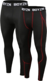Herren 2er Pack Kompressionshose Grundschicht Sport Leggings Laufhosen für Männer Fitness Strumpfhosen