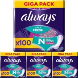 Always Dailies Slipeinlagen Damen Slim Fresh Normal, 400 Binden (4×100 Stück Multipack)