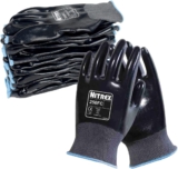 NITREX 250FC Arbeitshandschuhe, Abrieb-, schnitt-, reiß- und stichfest, Nitril-Vollbeschichtung zum Schutz vor mechanischen und industriellen Gefährdungen – 10 Paar je Beutel