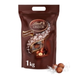 Lindt LINDOR, Haselnuss-Milch Schokolade Kugel Beutel, 1 kg Beutel
