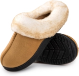 HomeTop Damen Microsuede Hausschuhe