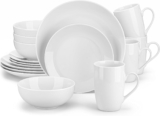 MALACASA, Serie Amelia, 16-teiliges Geschirrset für 4 Personen
