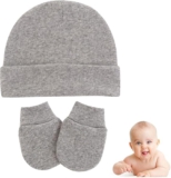 BAOSROY Neugeborene Baby Mütze und Handschuhe Set