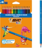 BIC Kids Buntstifte Set Tropicolors, zum Malen in 18 Farben