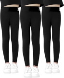 HOTUT Leggings Mädchen, high Waist Sport Leggings 3er-Pack