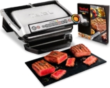 Tefal OptiGrill+ Kontaktgrill, 6 Programme, Garstufenanzeige, Abnehmbare Platten