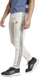 adidas Essentials Fleece Tapered Cuff 3-Stripes Pants, Herren Hose, Alumina,