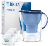 BRITA Wasserfilter Kanne Marella blau (2,4l) inkl. 3x MAXTRA PRO All-in-1 Wasserfilterkartusche