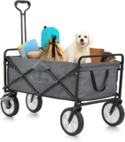 Juskys Bollerwagen 100 kg Tragkraft – Transportwagen faltbar