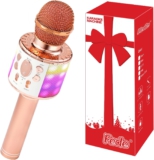 Fede Mikrofon Kinder, Karaoke Mikrofon Kinder, LED Drahtloses Bluetooth Mikrofon