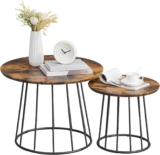 VASAGLE Couchtisch rund, 2er Set