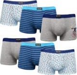 DOUBLE M, 6er-Pack Jungen-Baumwollunterhosen, 6er-Pack