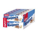 Knoppers Big Pack – 10 x 375g – Gefüllte Waffelschnitte mit Milchcreme und Nougatcremefüllung