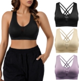 SHARICCA Damen Sport BH Gepolstert Bustier Damen BH Ohne Bügel