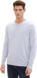 TOM TAILOR Herren Basic Strickpullover mit V-Ausschnitt