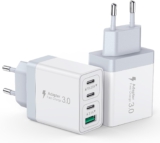 USB Ladegerät, 4-Port 40W Schnellladegerät mit USB C und USB A PD 3.0 Adapter USB Netzteil
