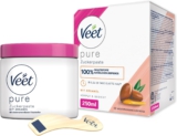 Veet Pure Zuckerpaste mit Arganöl – Sugaring Paste für die Haarentfernung an Körper & Gesicht – 1 x 250 ml