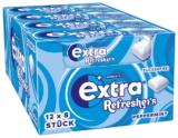 EXTRA® REFRESHERS Peppermint, erfrischendes Geschmackserlebnis, 12×8 Stück