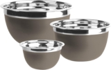 BERGNER Bake -Liebhaber – Set von 3 langlebigen Edelstahlschalen – 700 ml Edelstahl, 3L und 4,8 l