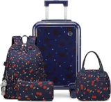 Sea choice Kinderkoffer mit Rucksack Set Handgepäck 18 Zoll Leicht Hartschalenkoffer