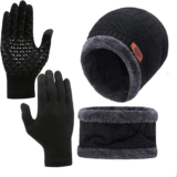 Mütze Schal Handschuhe Set Herren
