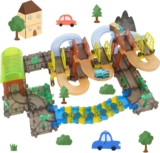 LZDMY Autorennbahn Elektrische Eisenbahn Spielzeug ab 3 Jahre,